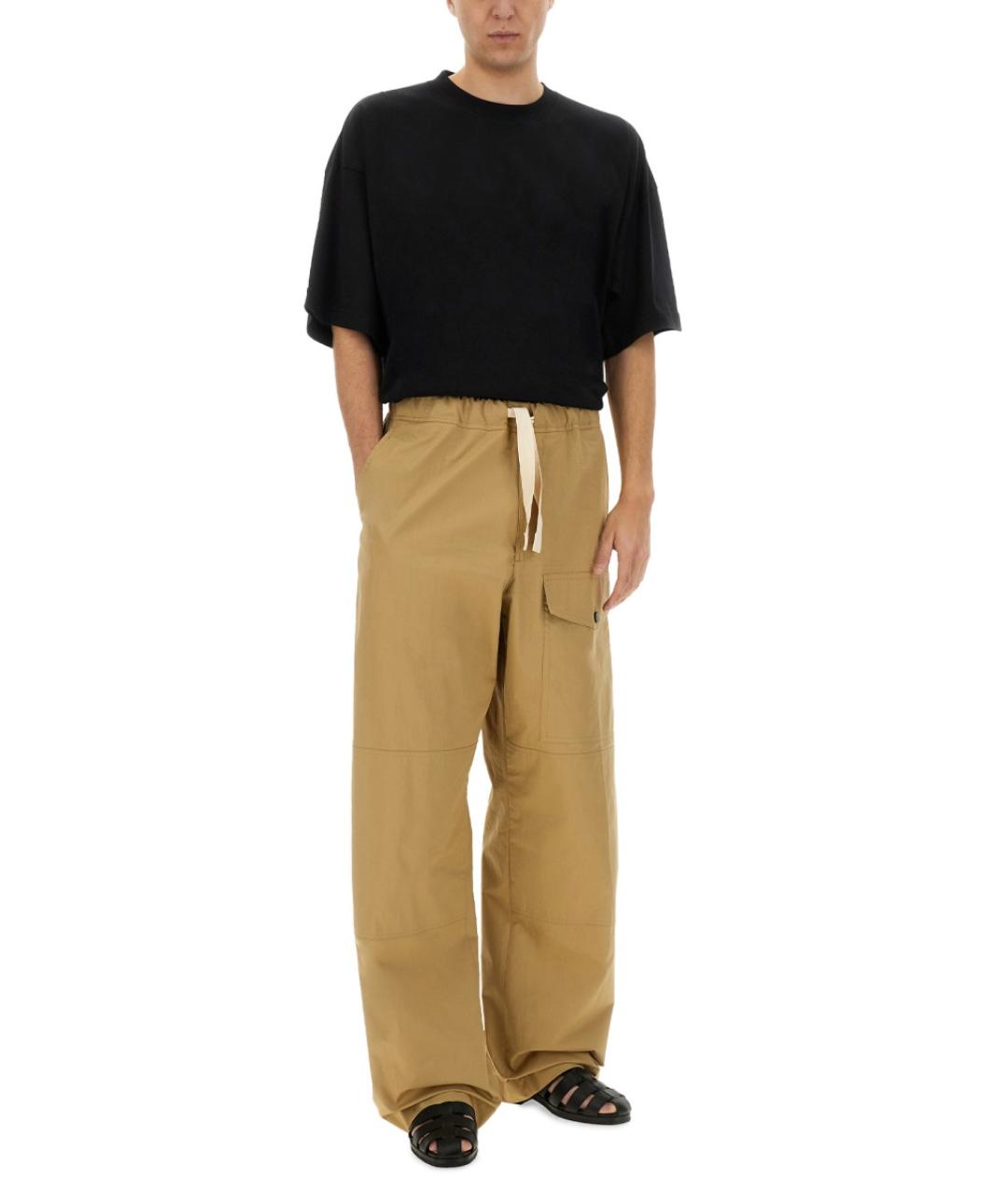 DRIES VAN NOTEN Бежевые хлопковые повседневные брюки, фото 3