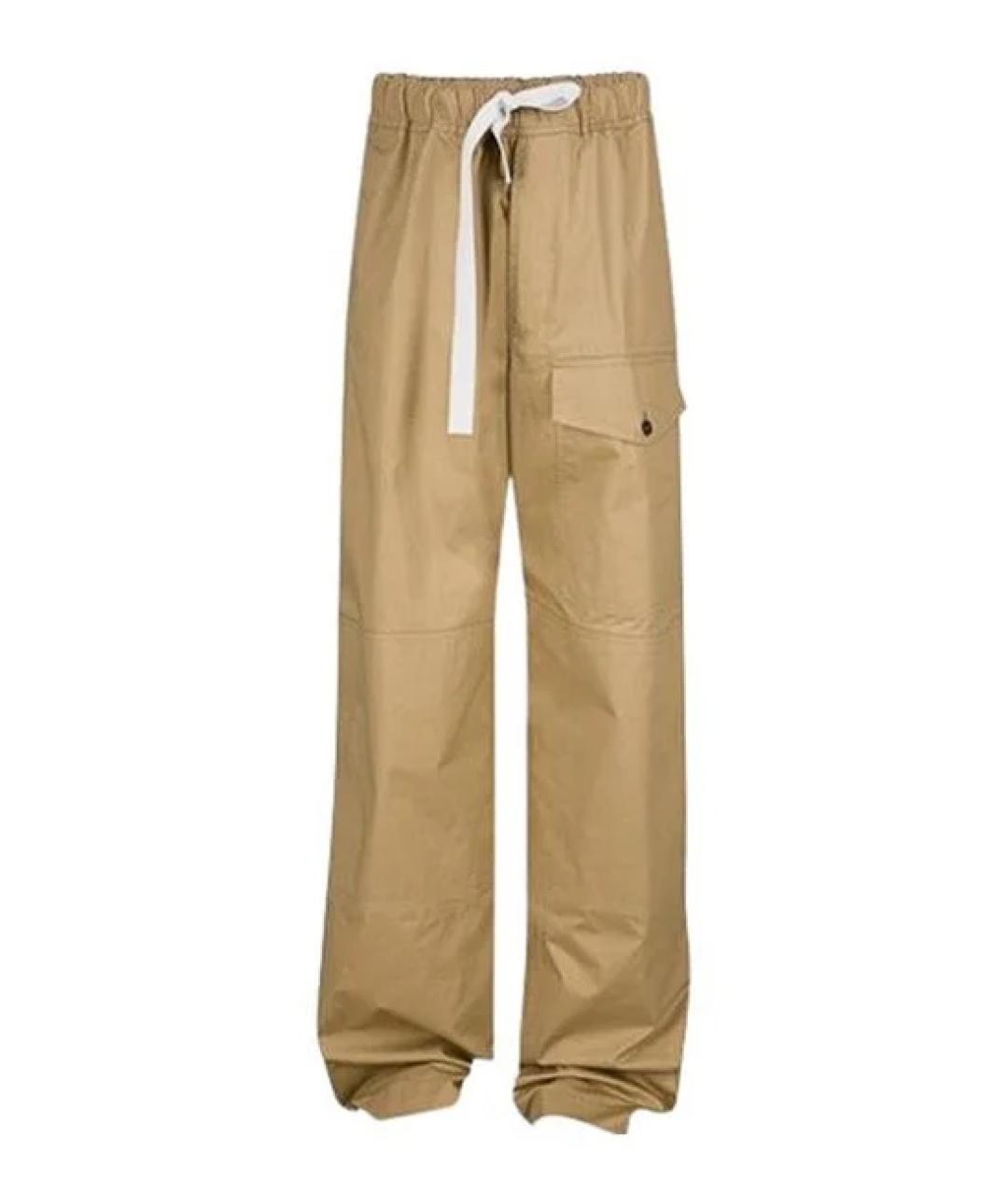 DRIES VAN NOTEN Бежевые хлопковые повседневные брюки, фото 1