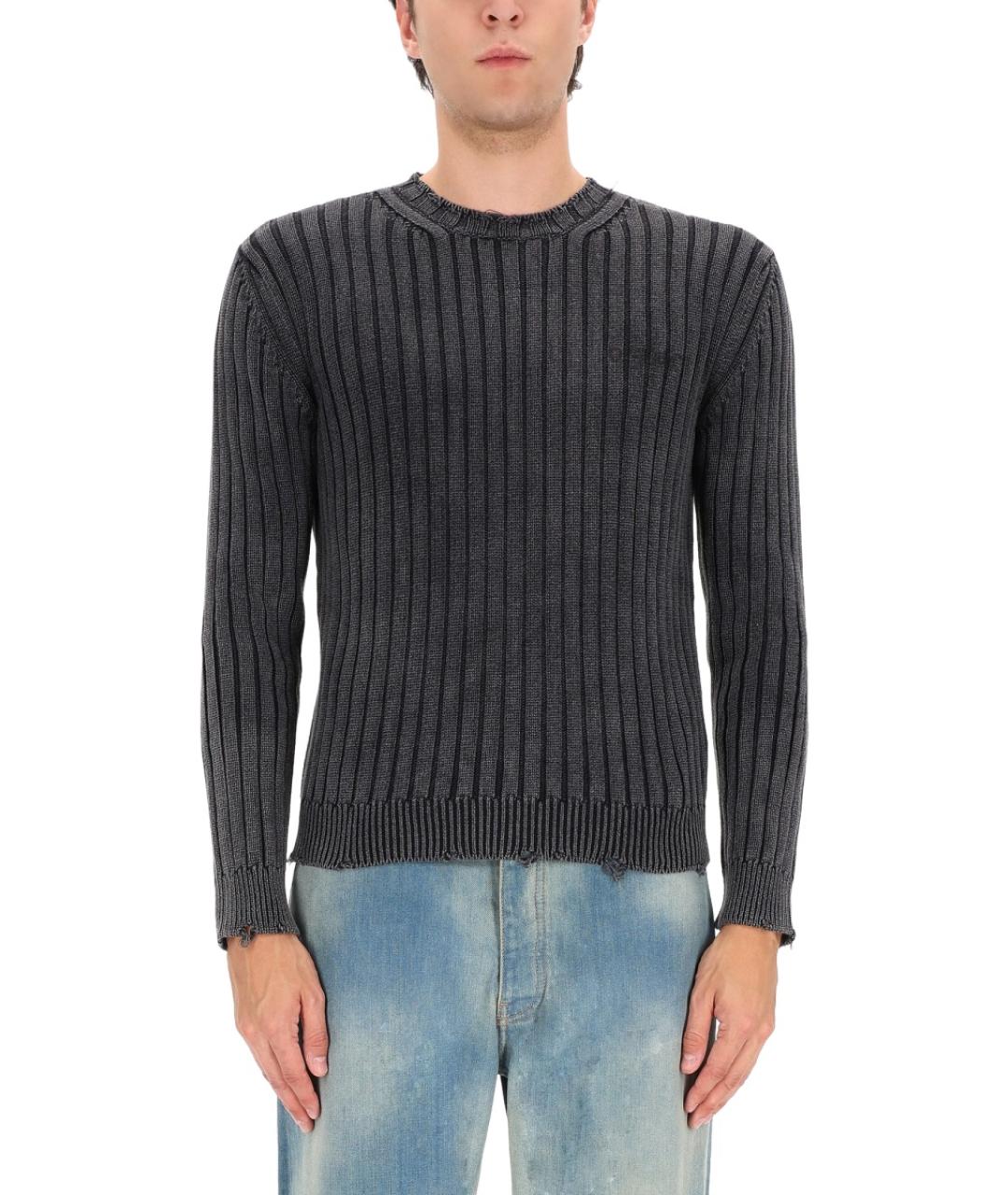 OFF-WHITE Серый хлопковый джемпер / свитер, фото 4