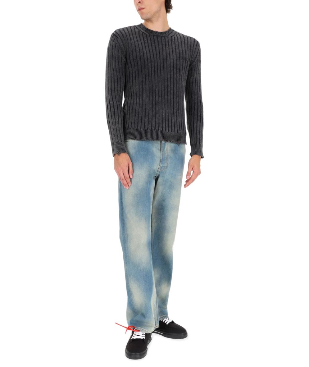 OFF-WHITE Серый хлопковый джемпер / свитер, фото 2