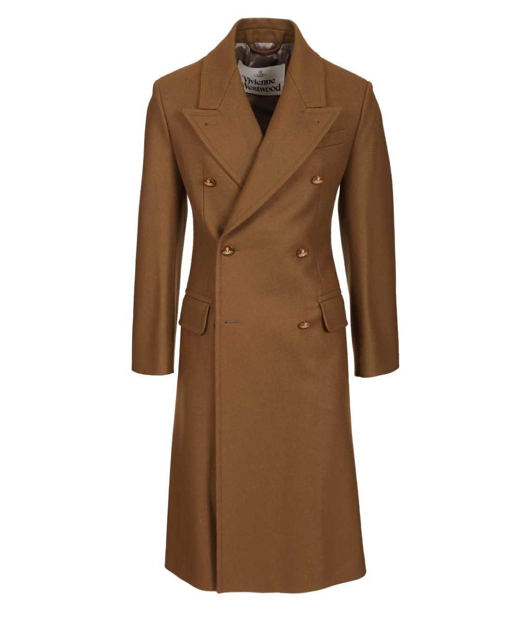 VIVIENNE WESTWOOD Коричневое шерстяное пальто, фото 1