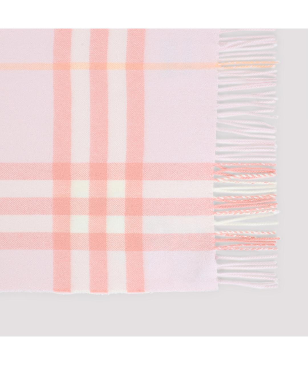 BURBERRY Розовый кашемировый шарф, фото 4