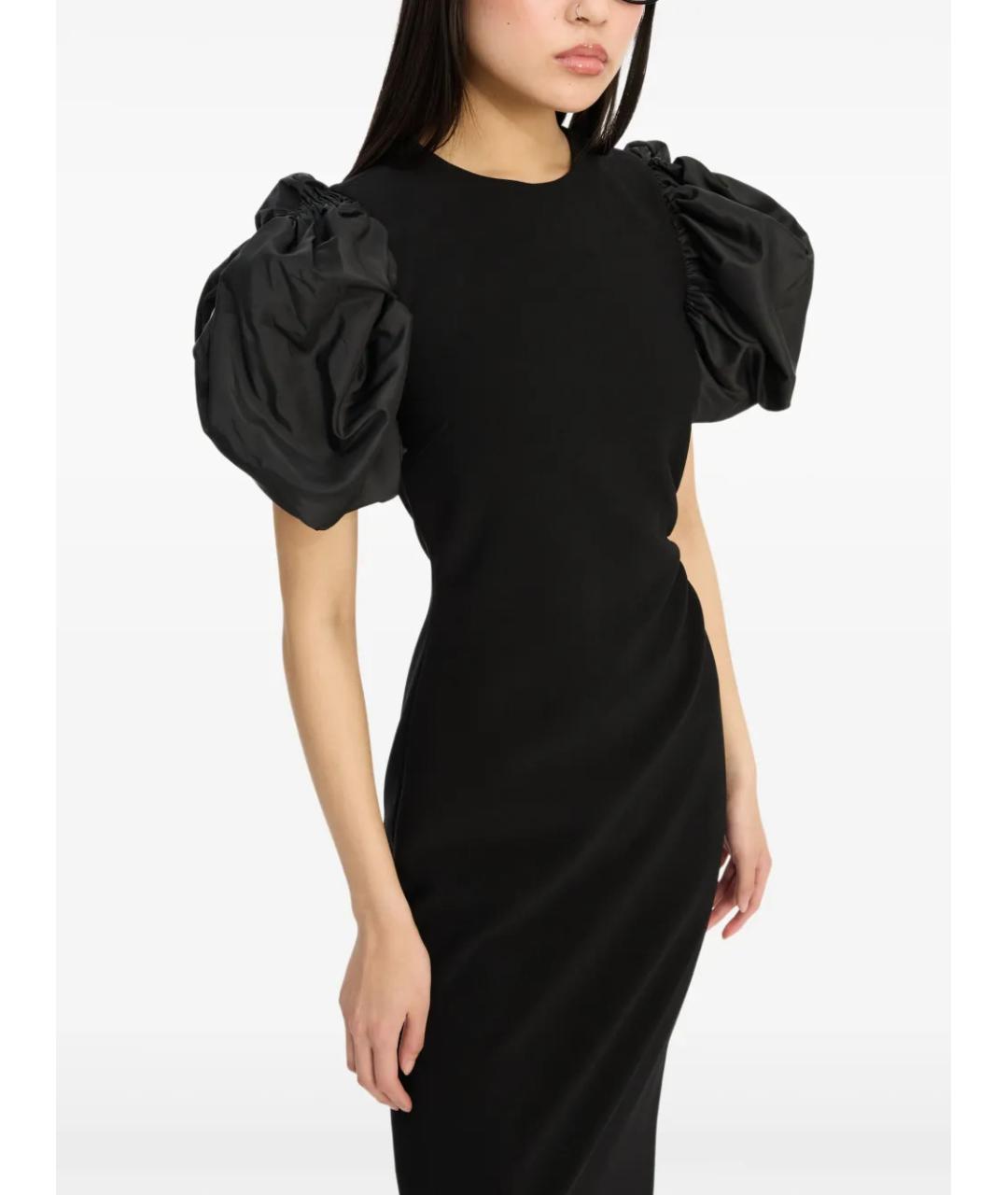 ROTATE Черное полиэстеровое вечернее платье, фото 2