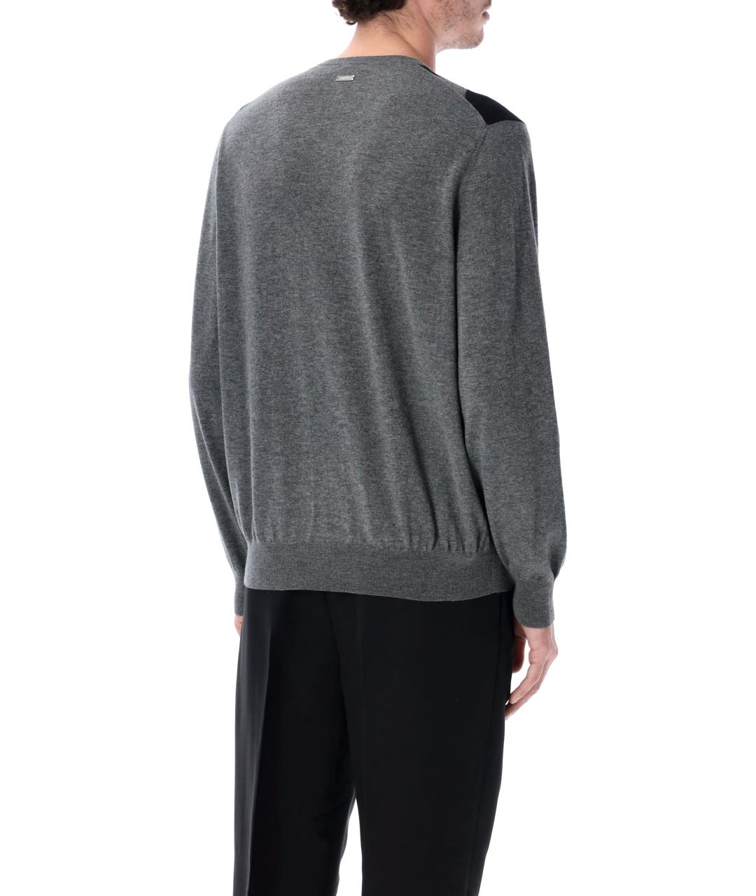 FERRAGAMO Серый шерстяной джемпер / свитер, фото 2
