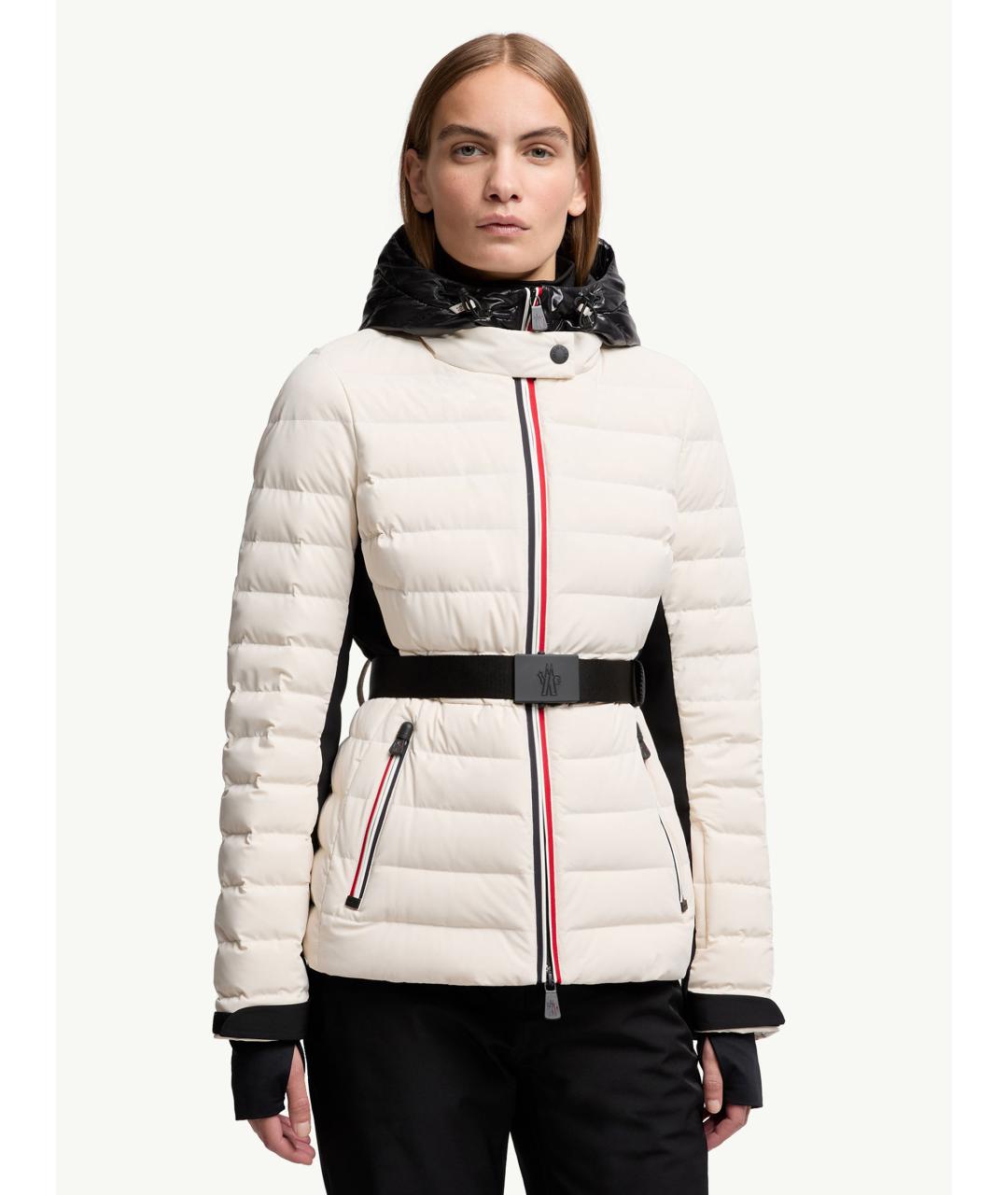 MONCLER Бежевая полиамидовая куртка, фото 4