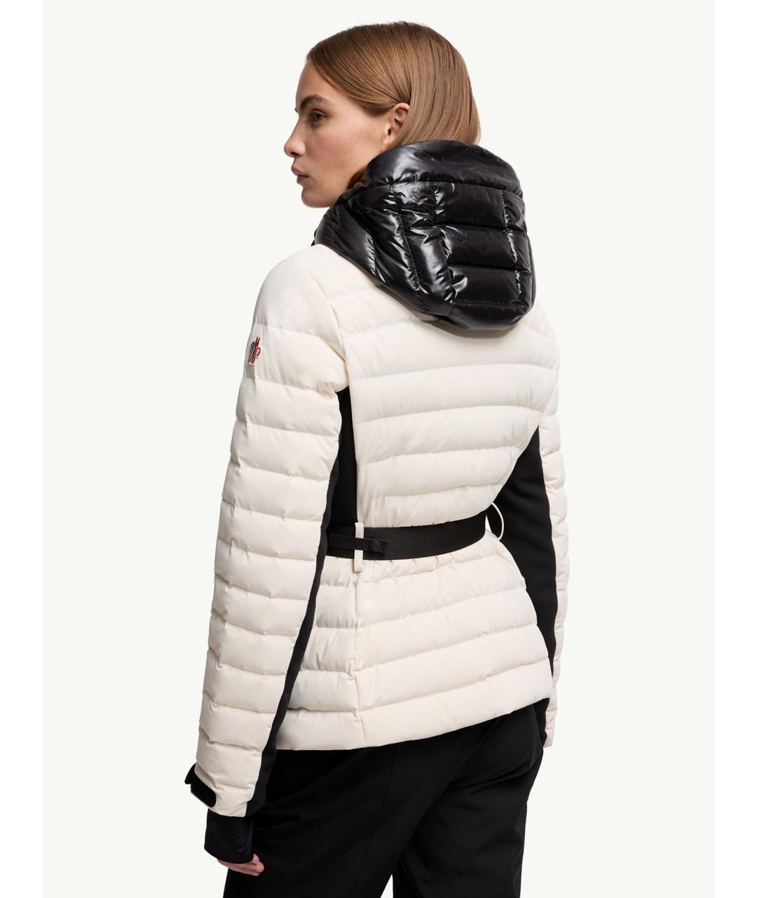 MONCLER Бежевая полиамидовая куртка, фото 5