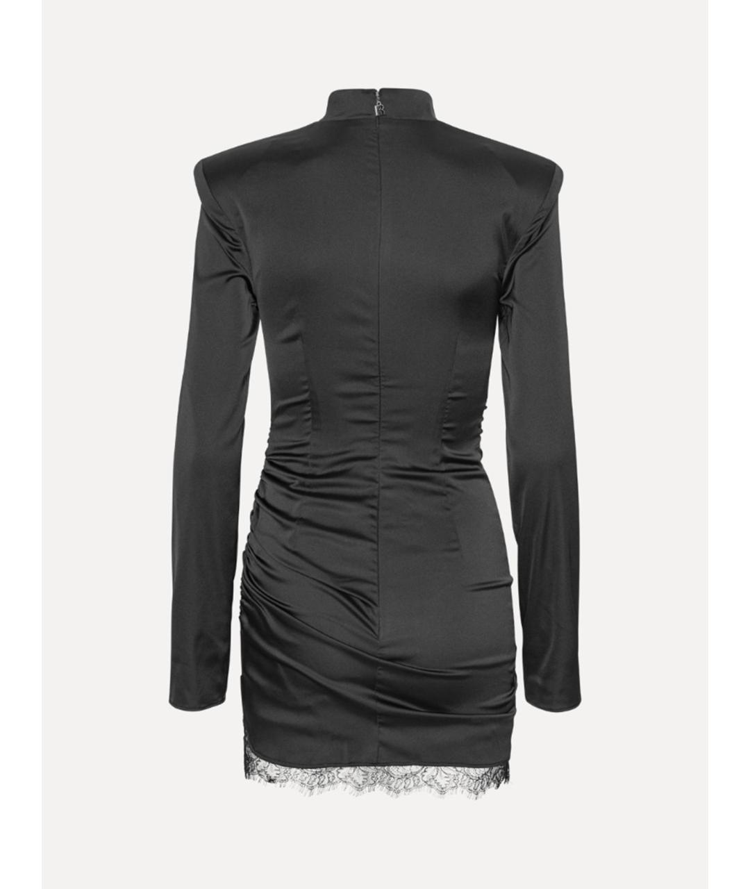 ROTATE Черное полиэстеровое вечернее платье, фото 5