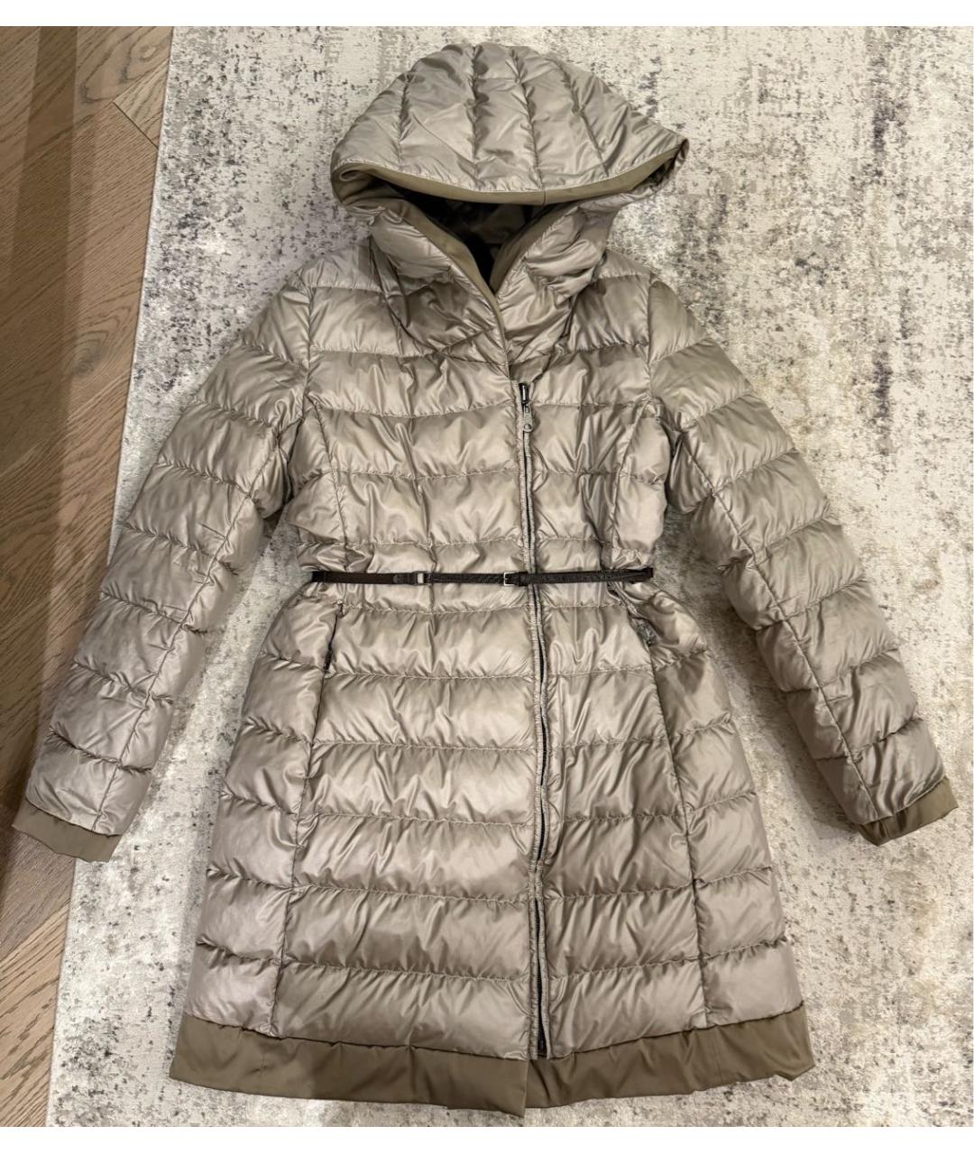 WEEKEND MAX MARA Бежевый полиэстеровый пуховик, фото 6