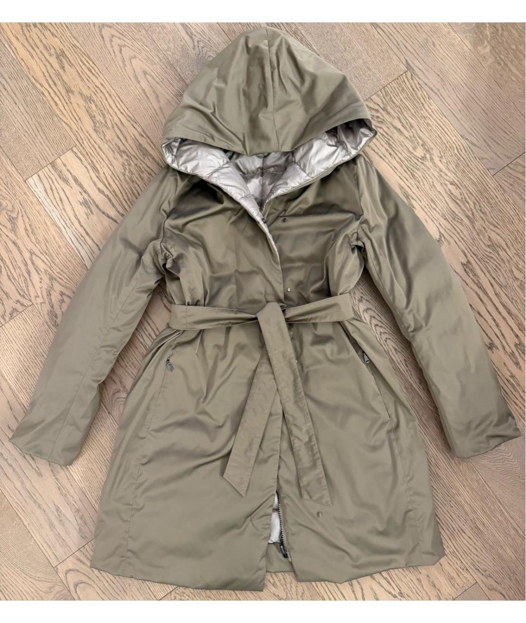 WEEKEND MAX MARA Бежевый полиэстеровый пуховик, фото 5
