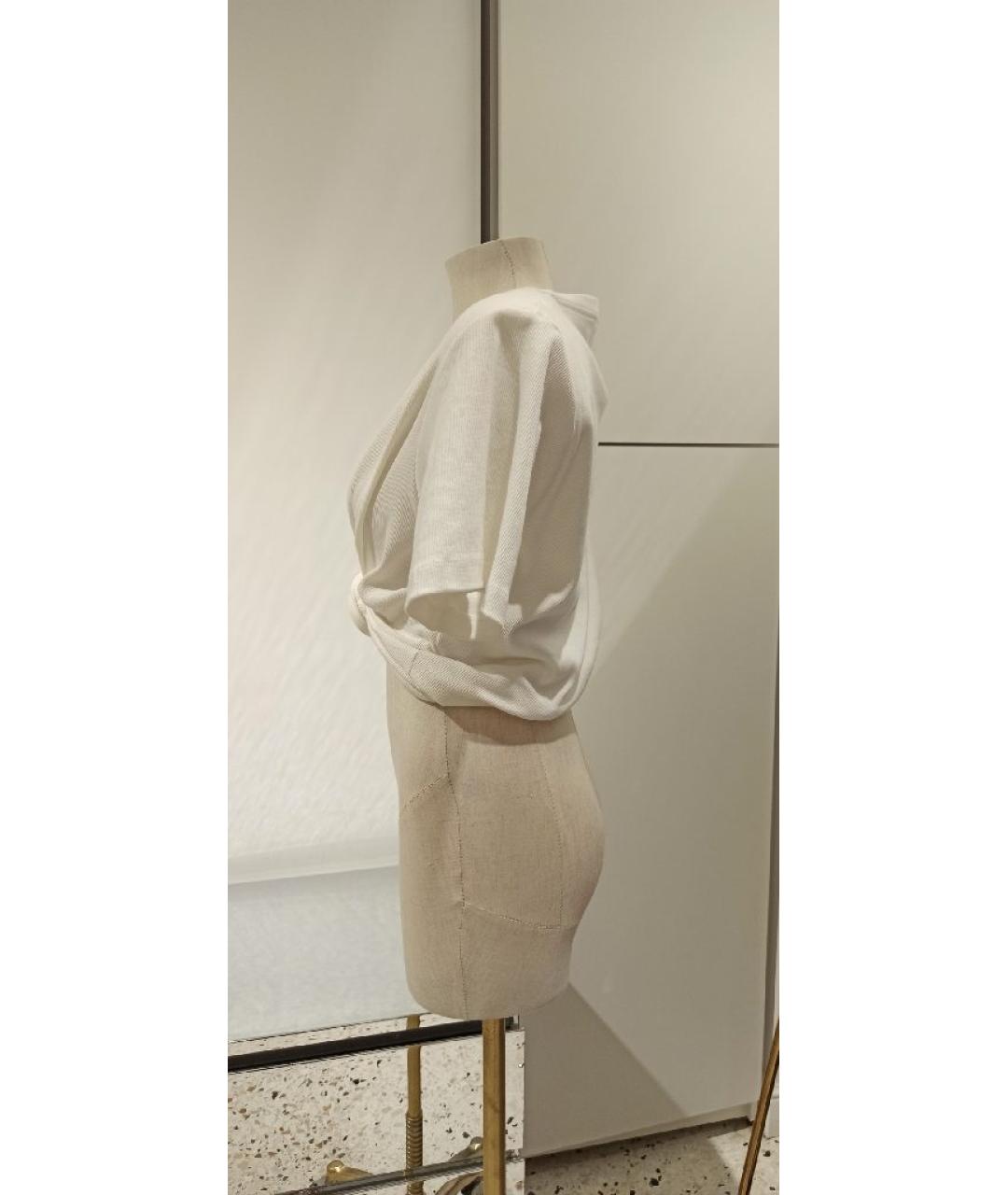 MAGDA BUTRYM Белая хлопковая футболка, фото 3