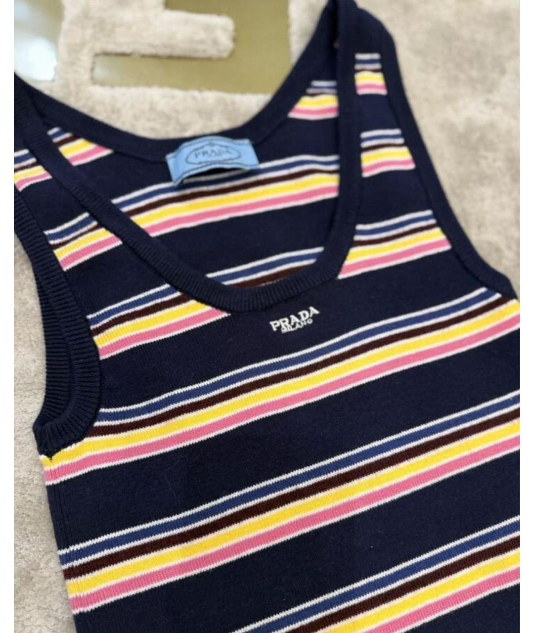 PRADA Мульти хлопковая майка, фото 2