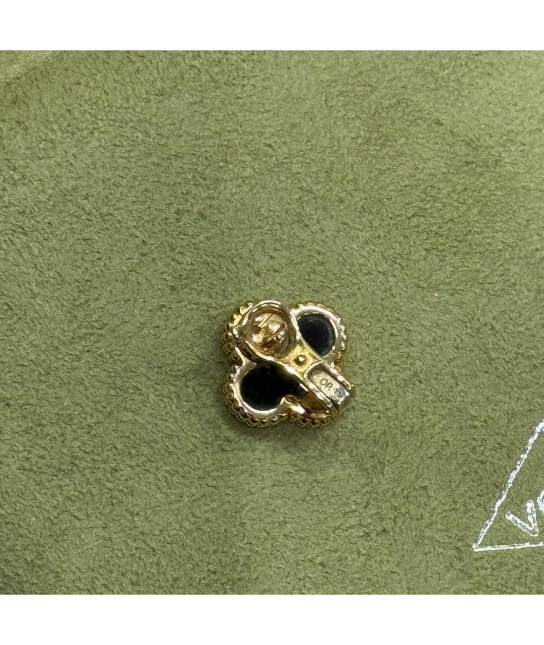 VAN CLEEF & ARPELS Черные серьги из желтого золота, фото 2