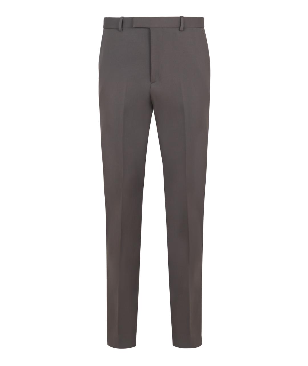 GUCCI Серые шерстяные классические брюки, фото 1