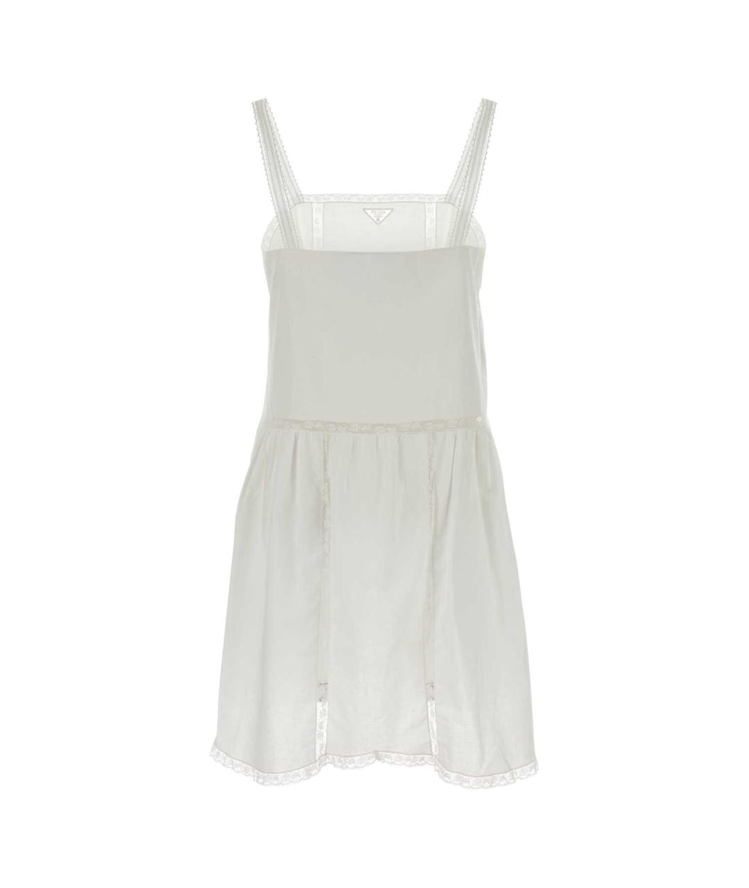 PRADA Белое хлопковое повседневное платье, фото 2
