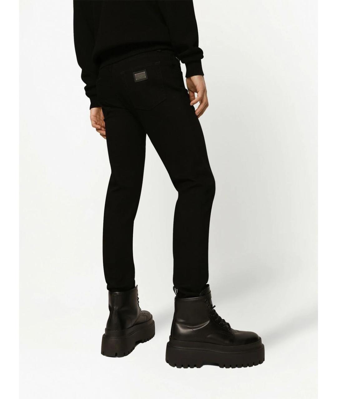 DOLCE&GABBANA Черные хлопковые повседневные брюки, фото 5