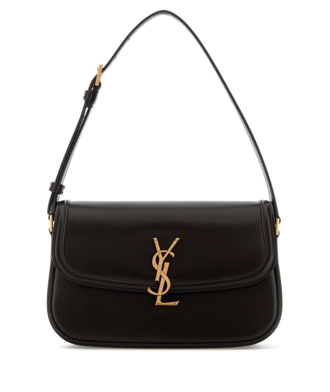 SAINT LAURENT Коричневая кожаная сумка через плечо, фото 1