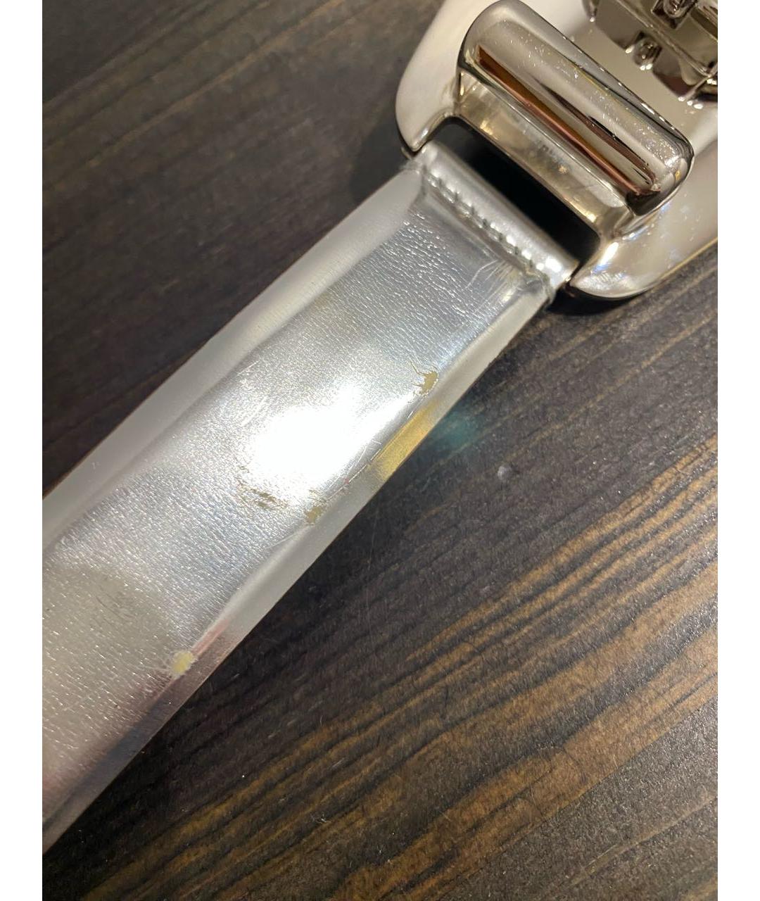 GUCCI Серебрянный ремень из лакированной кожи, фото 6