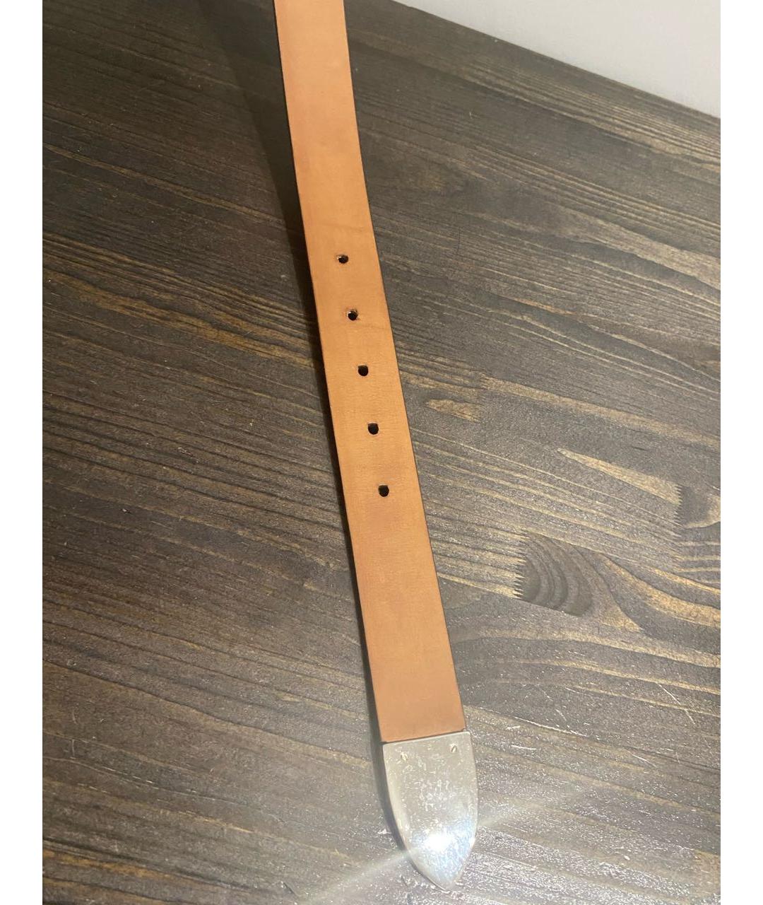 GUCCI Серебрянный ремень из лакированной кожи, фото 7