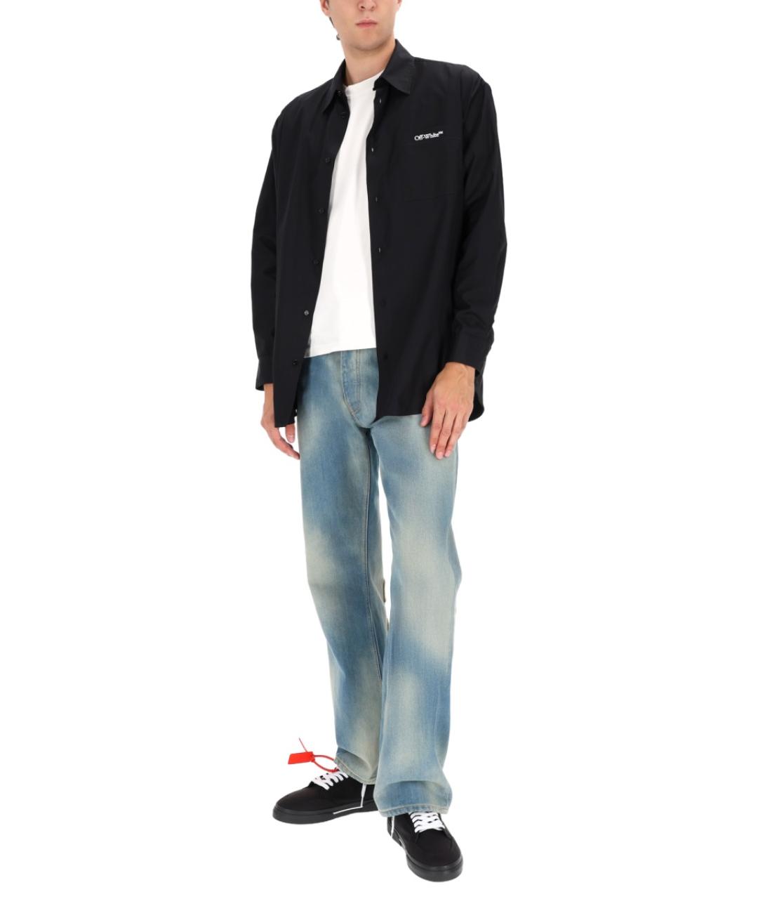 OFF-WHITE Черная хлопковая кэжуал рубашка, фото 4