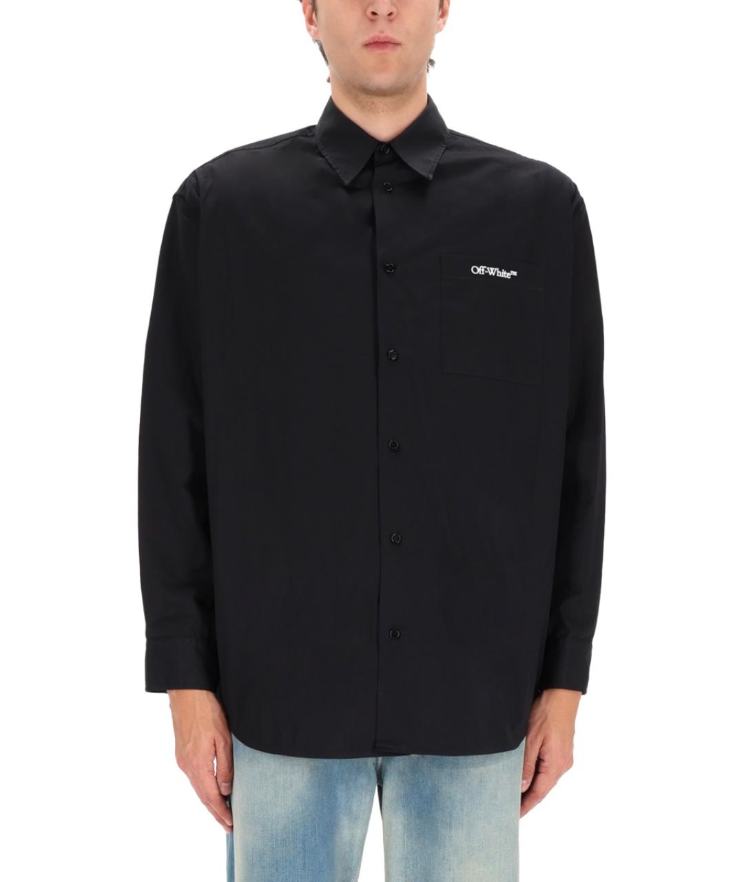 OFF-WHITE Черная хлопковая кэжуал рубашка, фото 2
