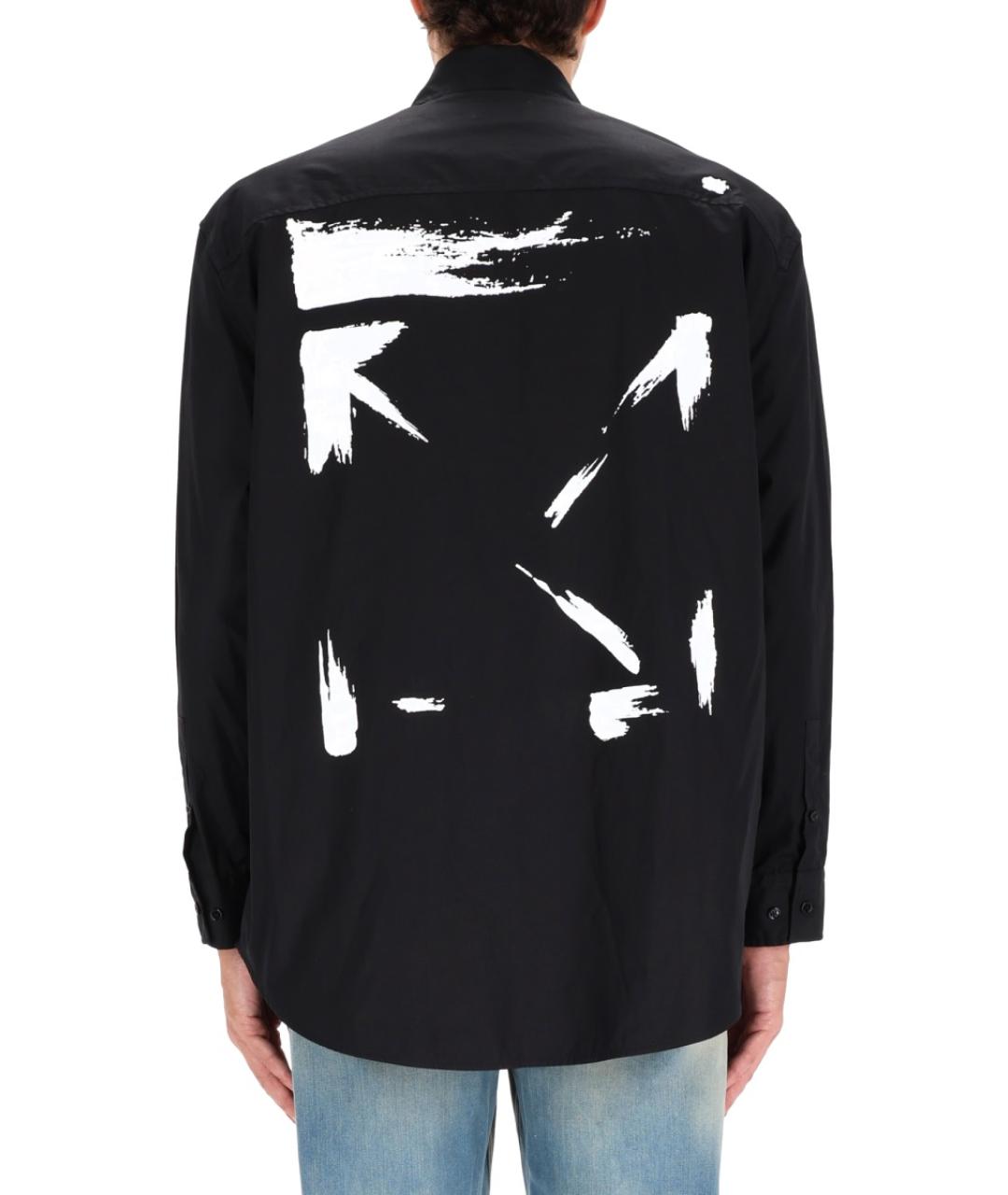 OFF-WHITE Черная хлопковая кэжуал рубашка, фото 3
