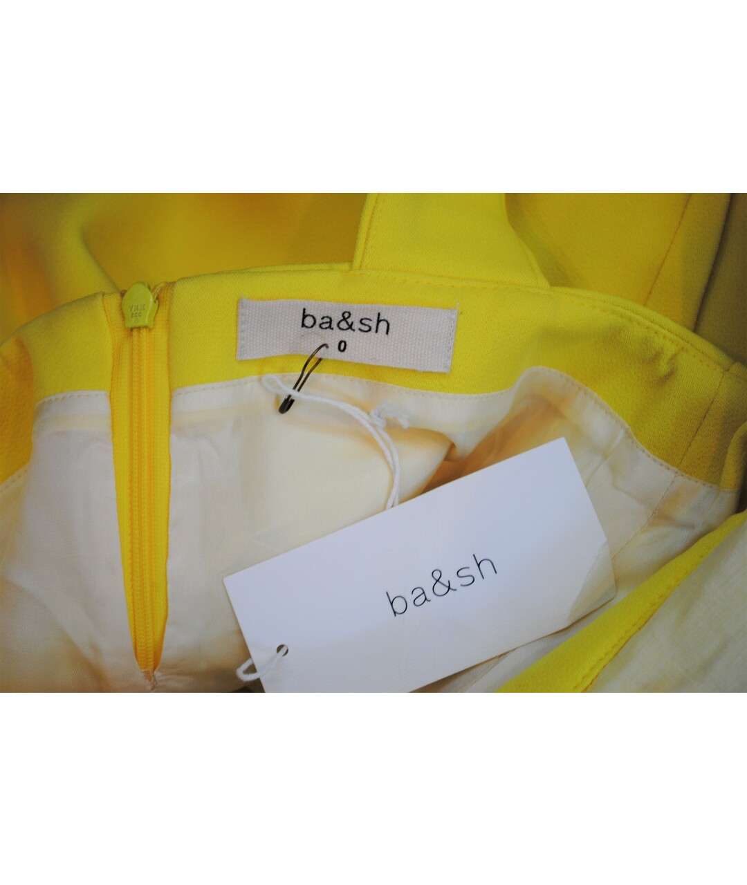 BA&SH Желтое полиэстеровое повседневное платье, фото 3