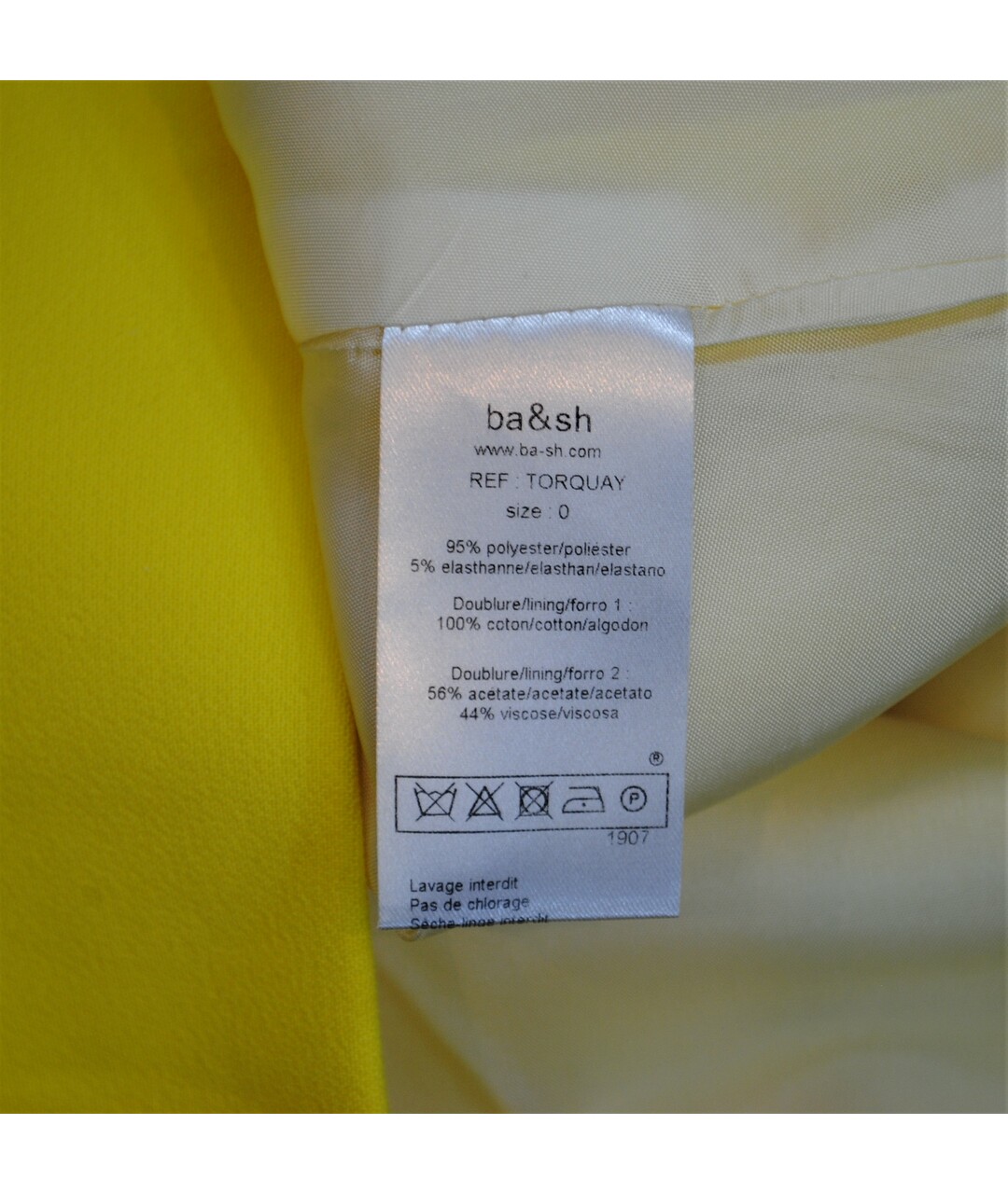 BA&SH Желтое полиэстеровое повседневное платье, фото 5