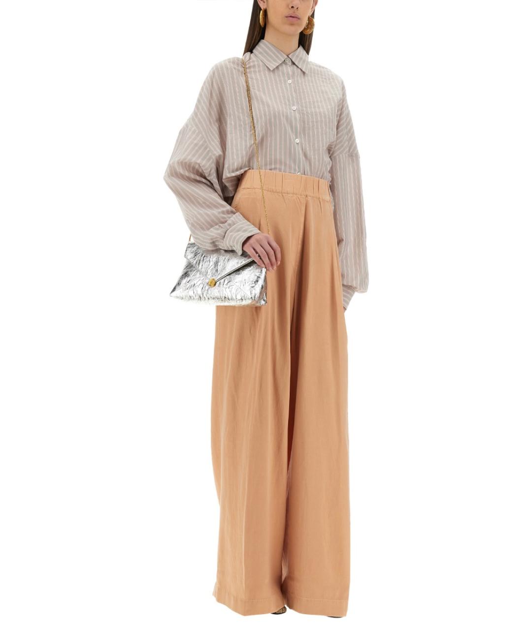 DRIES VAN NOTEN Розовые прямые брюки, фото 2