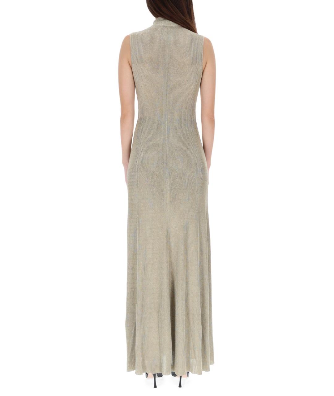 SELF-PORTRAIT Золотое вискозное коктейльное платье, фото 3