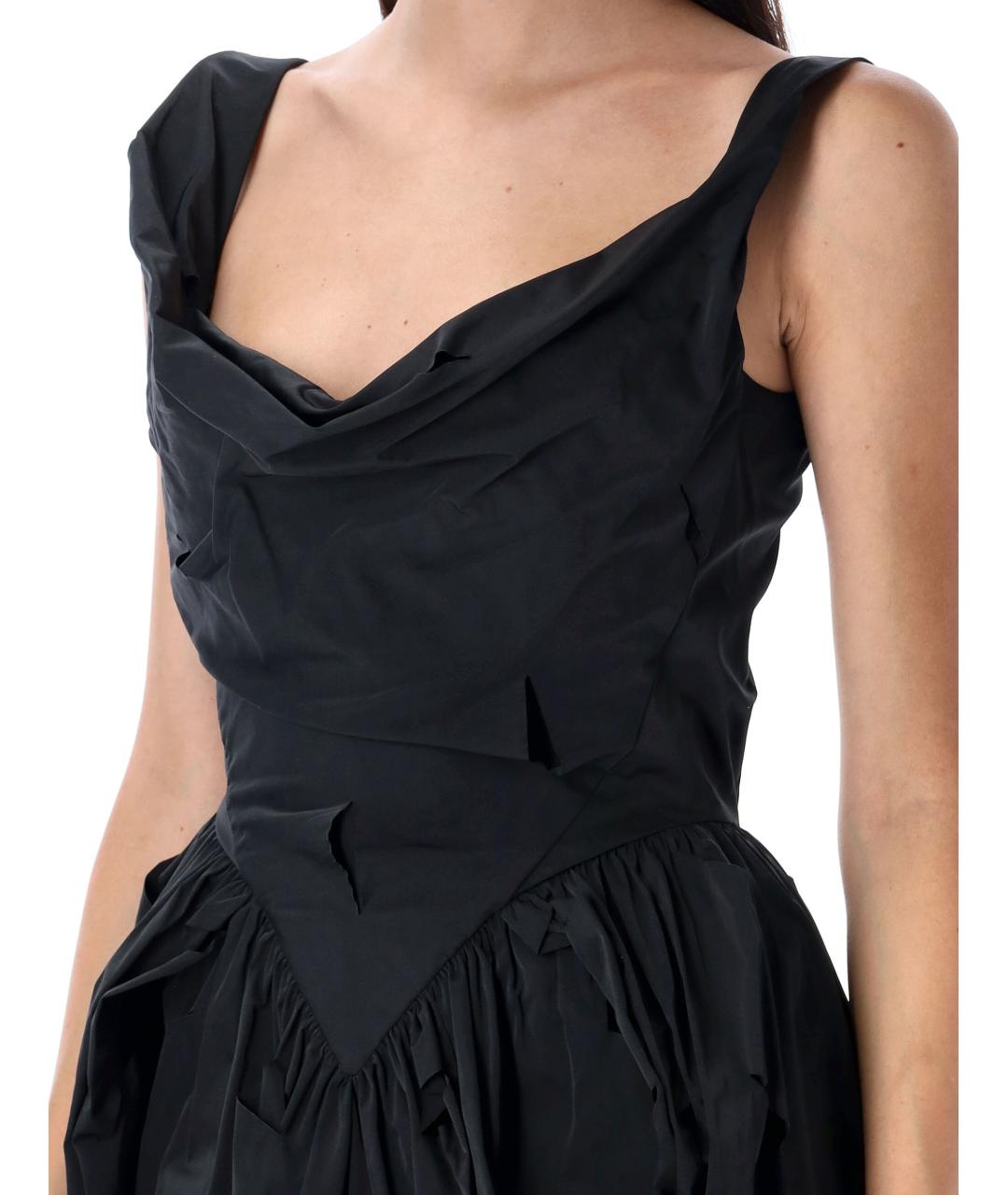 VIVIENNE WESTWOOD Черное полиэстеровое повседневное платье, фото 4