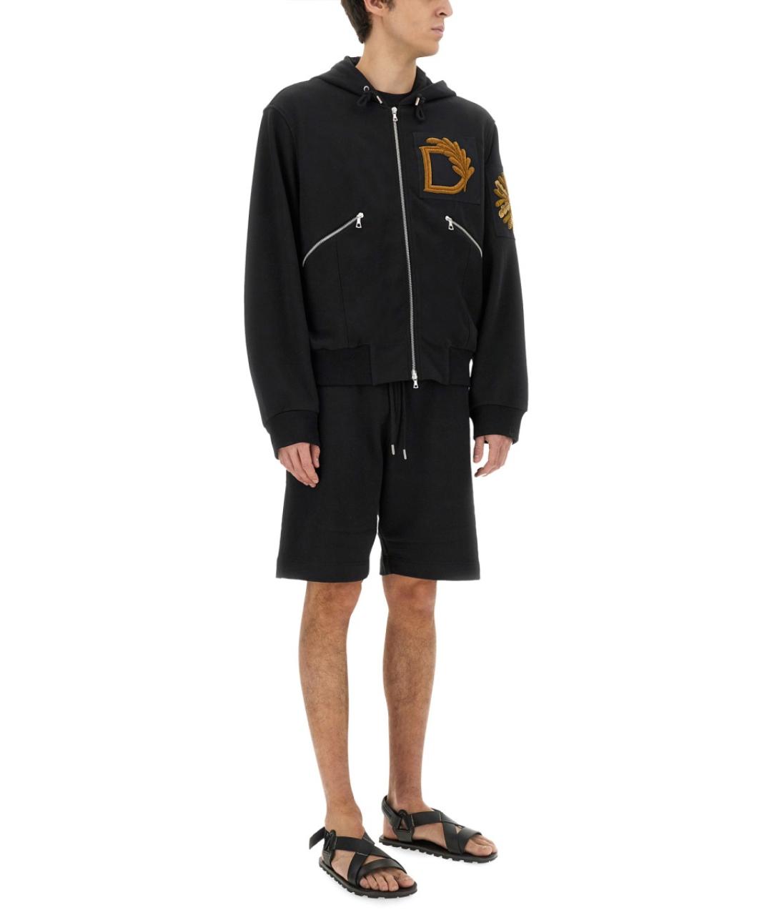 DRIES VAN NOTEN Черные хлопковые шорты, фото 2