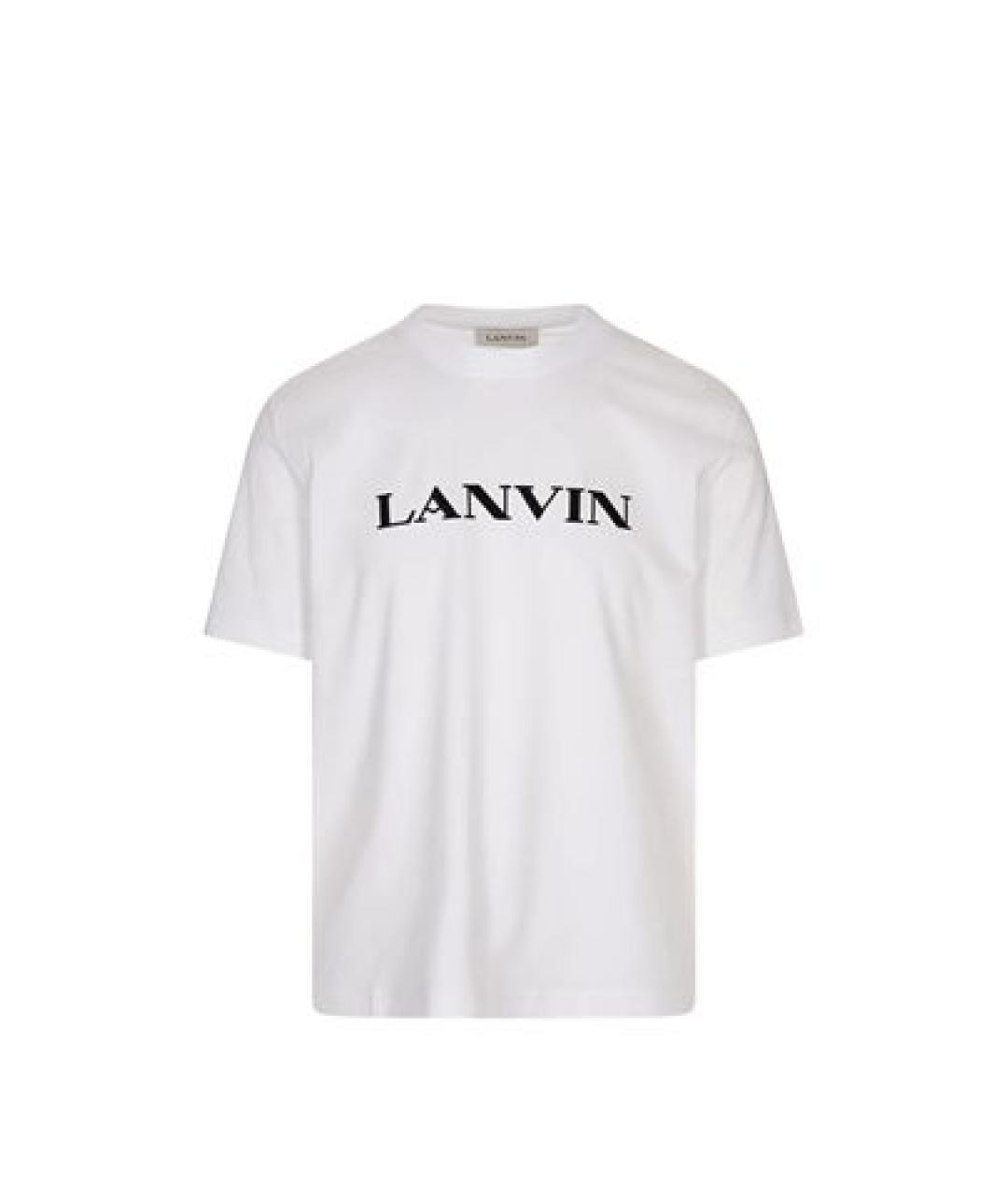 LANVIN Белая хлопковая футболка, фото 1