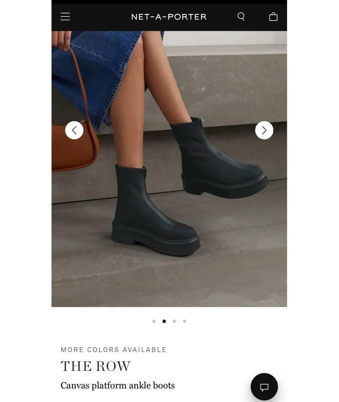 THE ROW Черные кожаные ботинки, фото 6