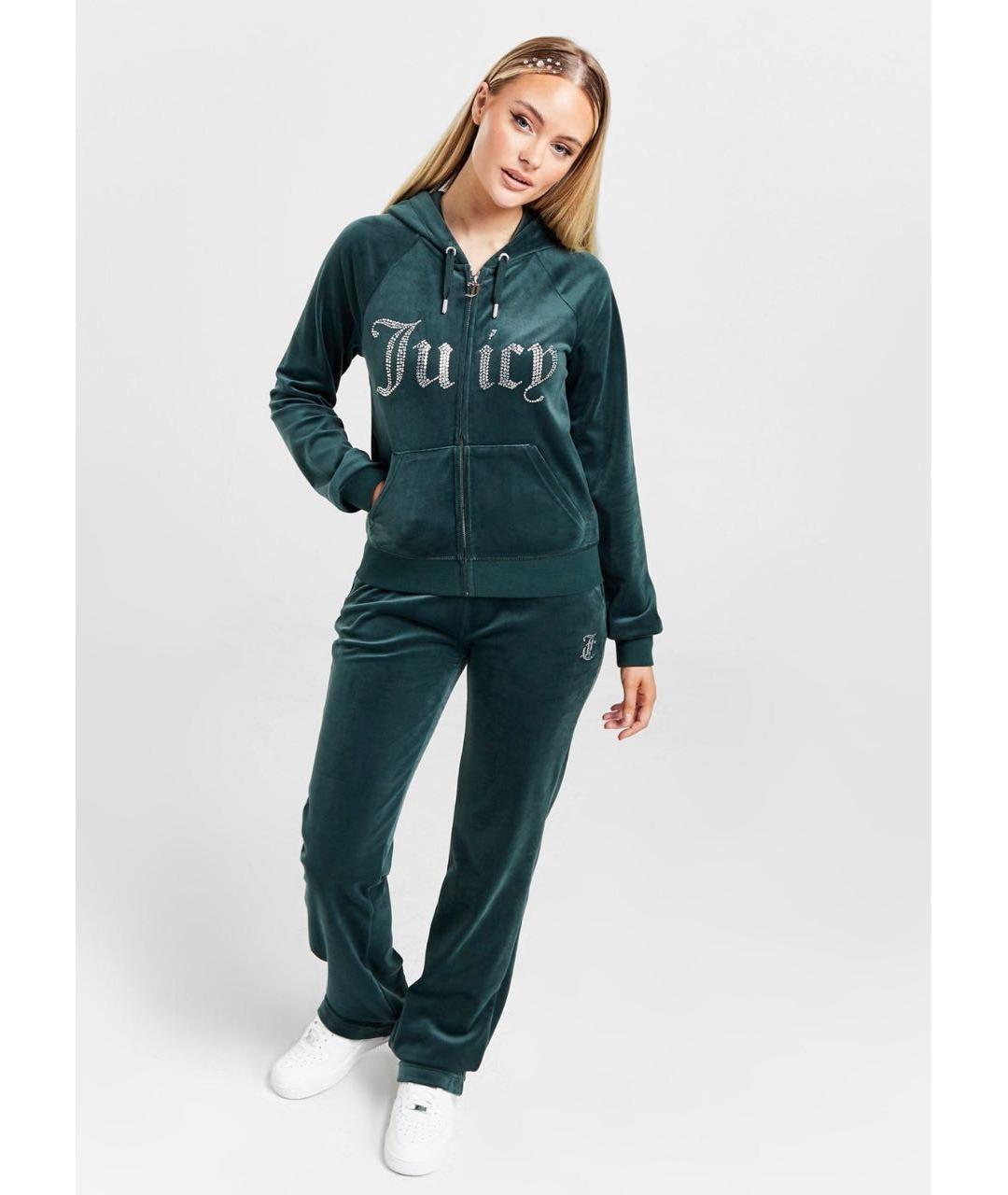 JUICY COUTURE Зеленый велюровый спортивные костюмы, фото 6