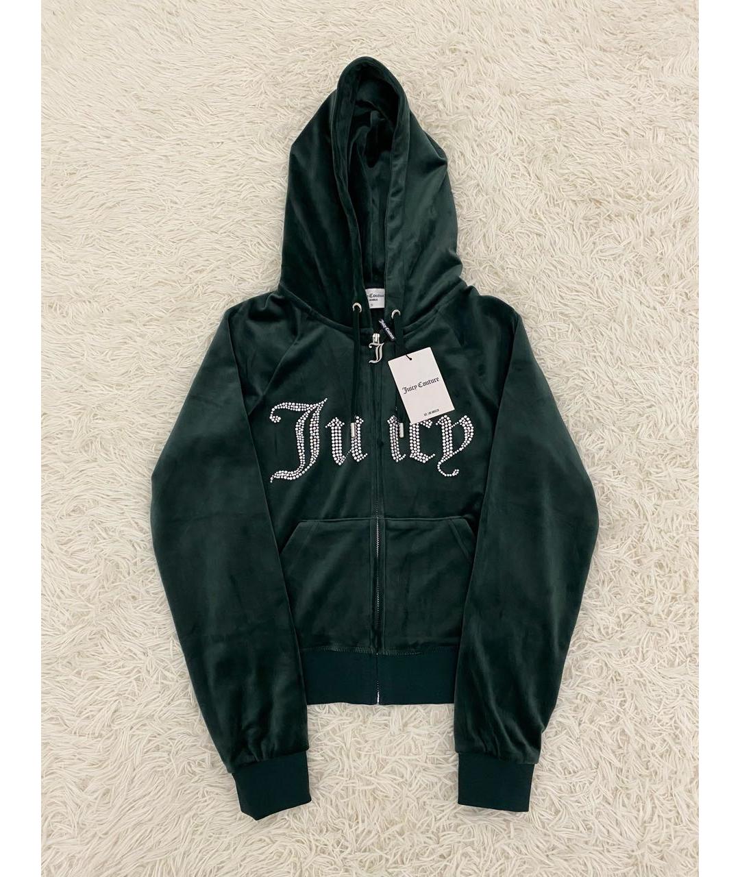 JUICY COUTURE Зеленый велюровый спортивные костюмы, фото 2