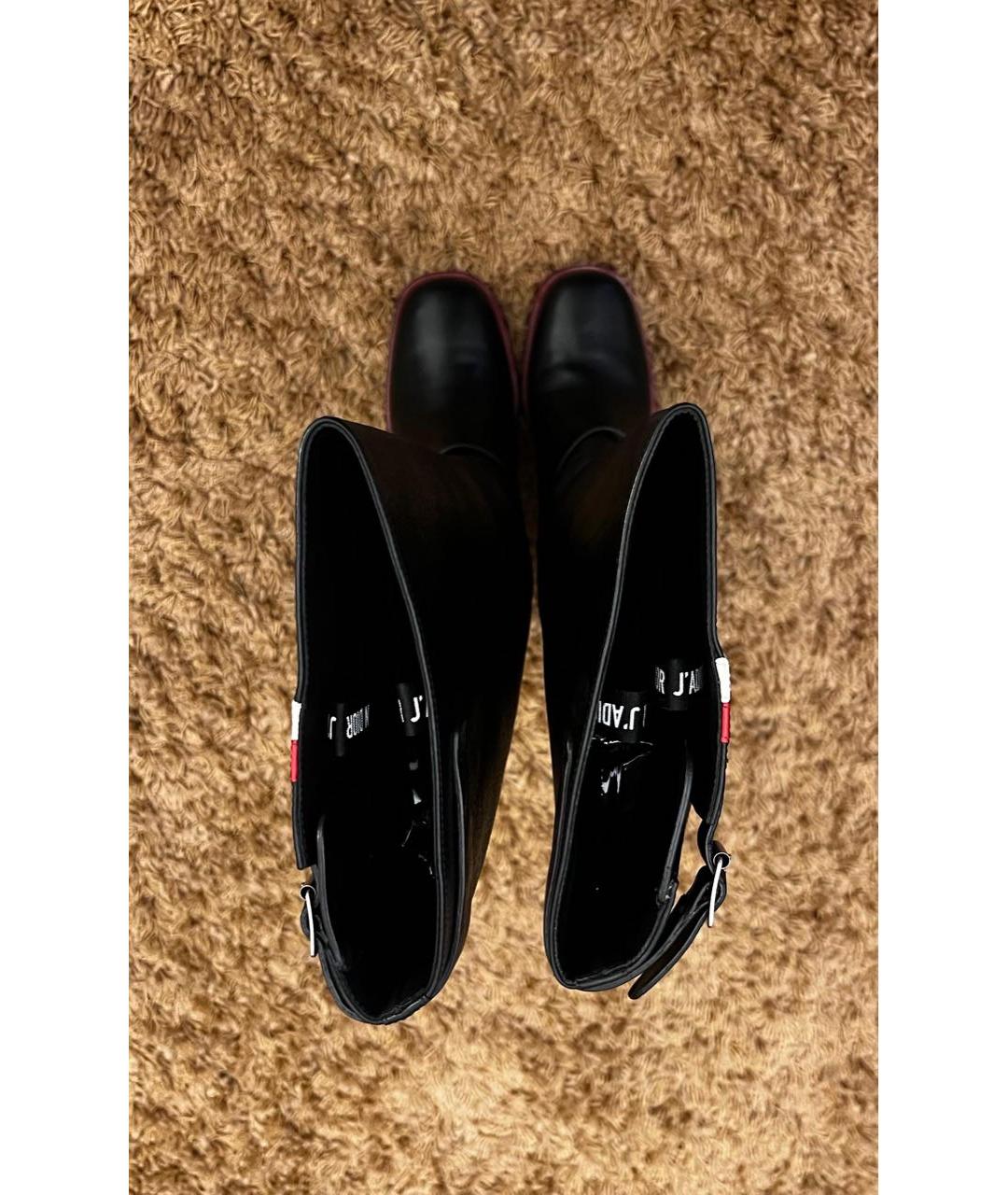 CHRISTIAN DIOR Черные кожаные сапоги, фото 3
