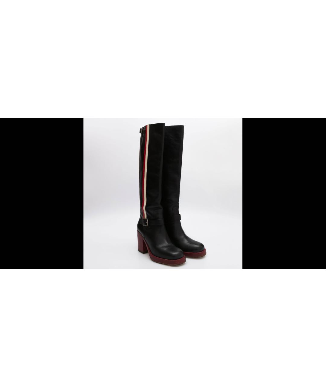 CHRISTIAN DIOR Черные кожаные сапоги, фото 8