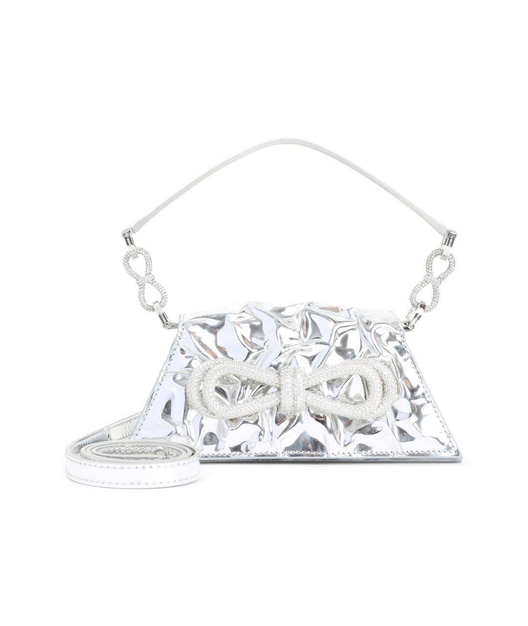 MACH&MACH Серебряная кожаная сумка через плечо, фото 1