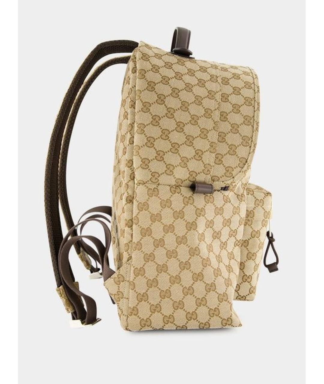 GUCCI Бежевый тканевый рюкзак, фото 3