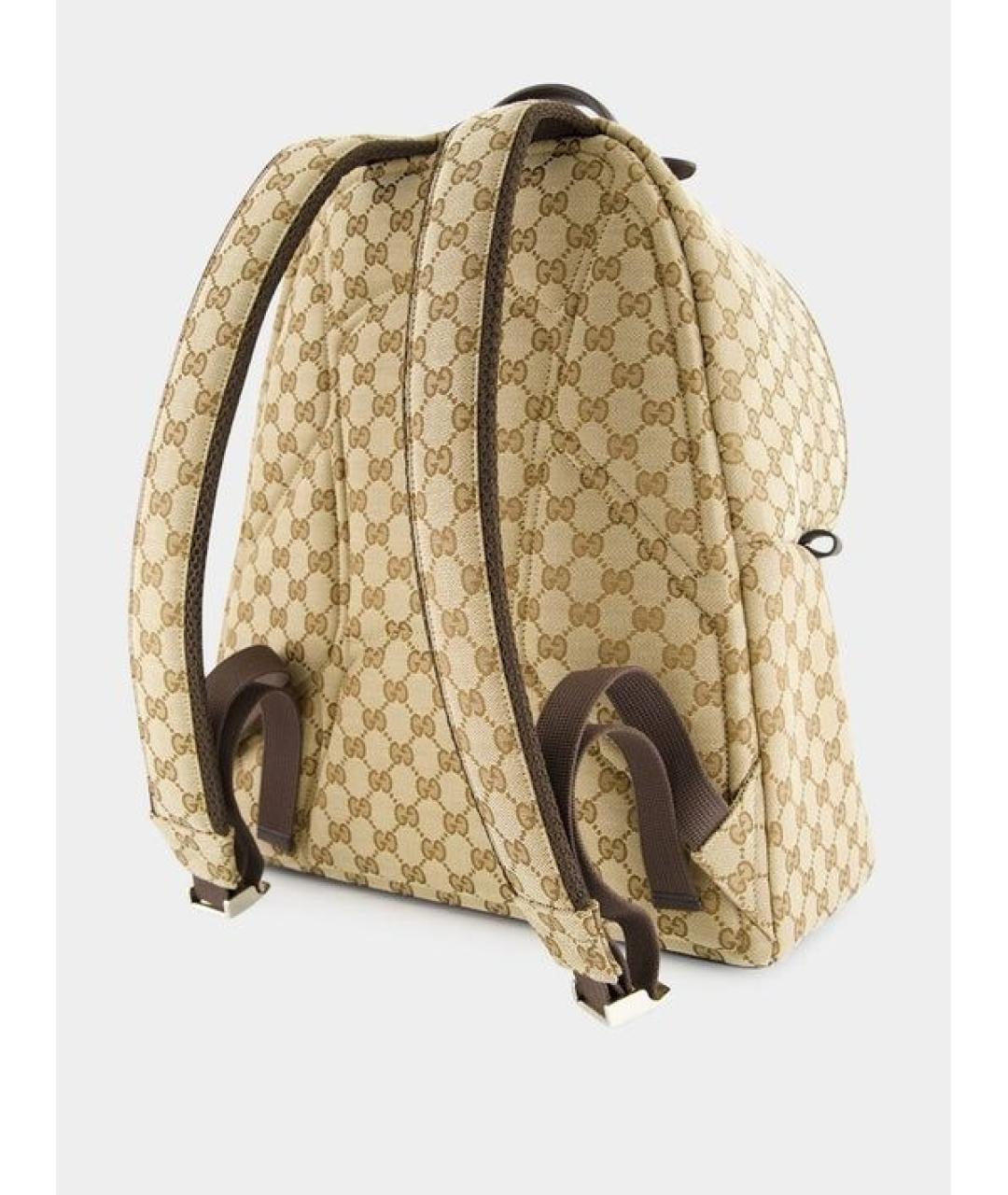 GUCCI Бежевый тканевый рюкзак, фото 4
