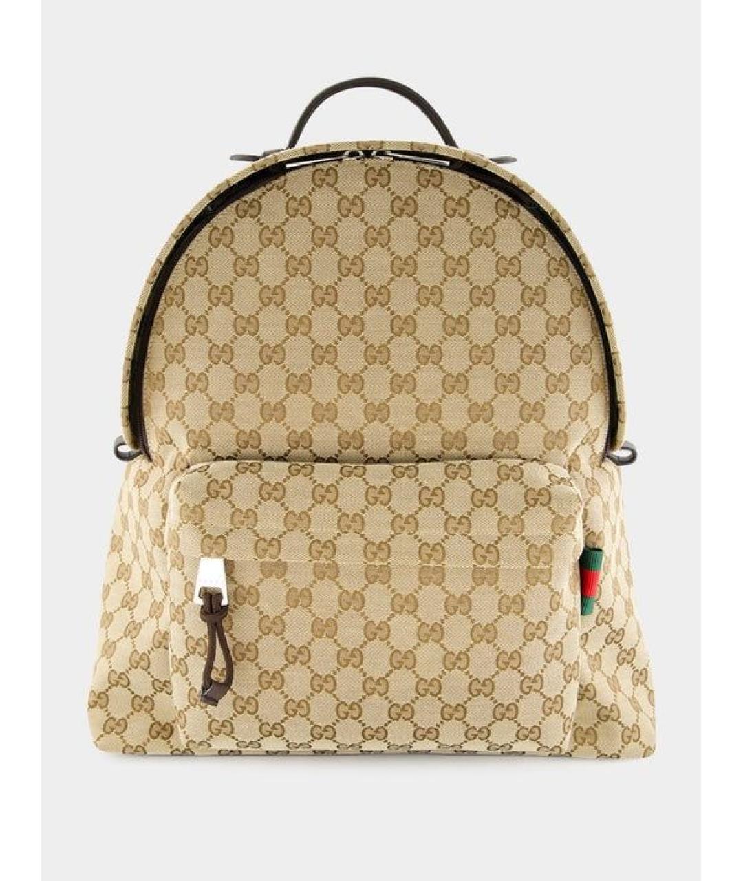 GUCCI Бежевый тканевый рюкзак, фото 6