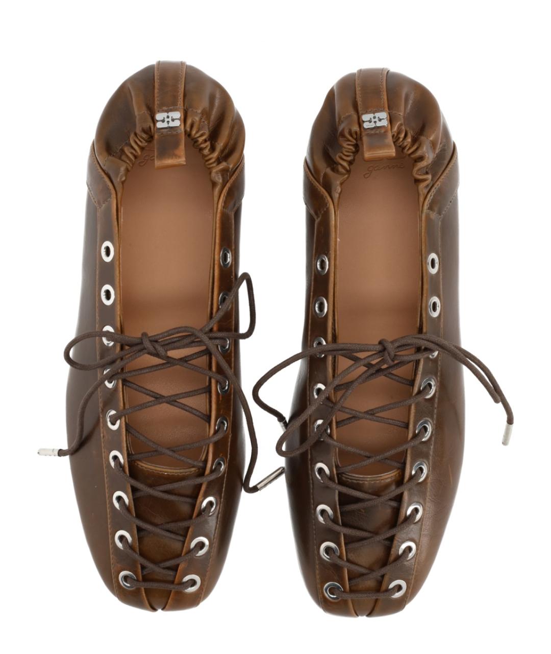 GANNI Коричневые балетки, фото 5