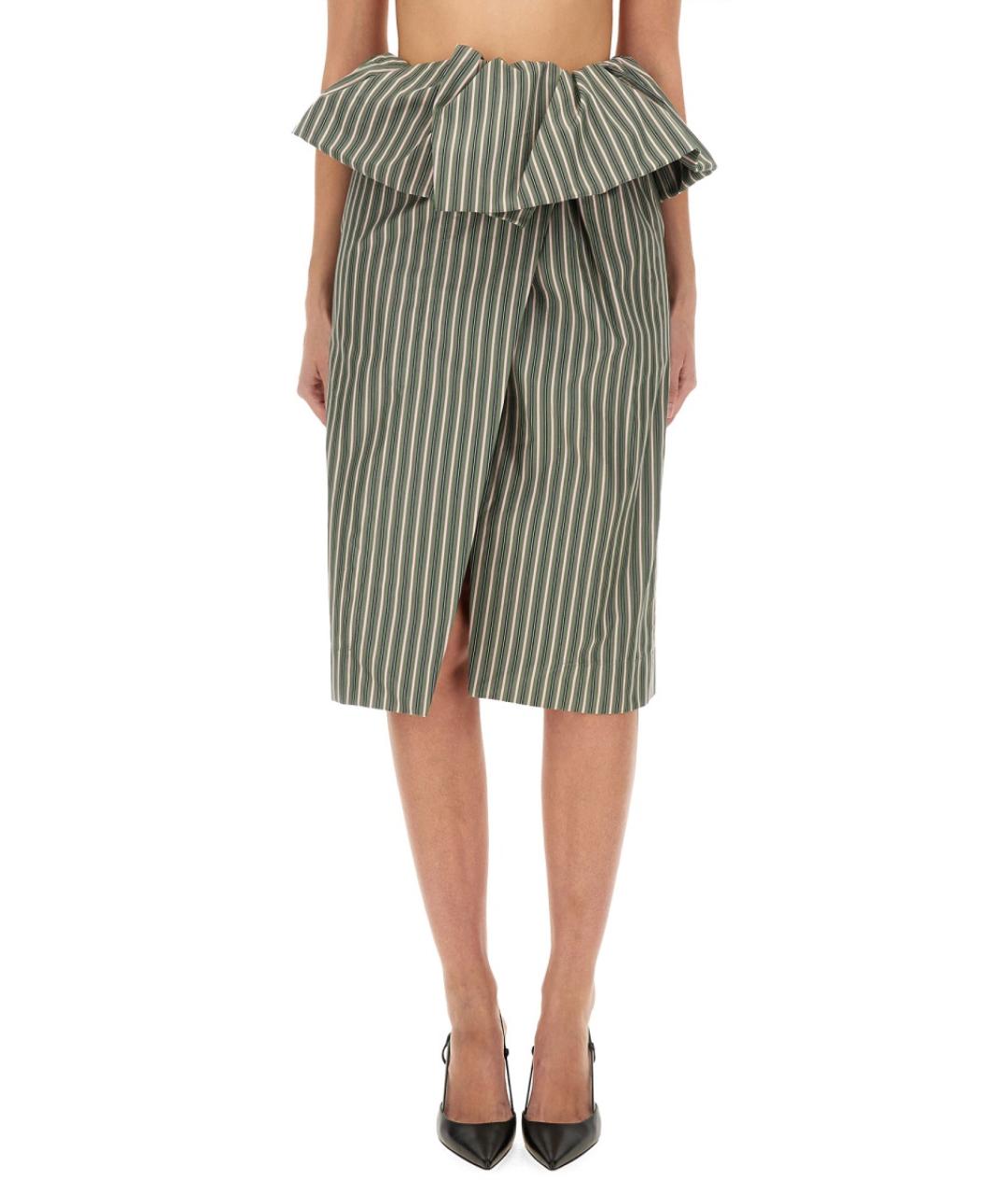 DRIES VAN NOTEN Мульти хлопковая юбка миди, фото 5