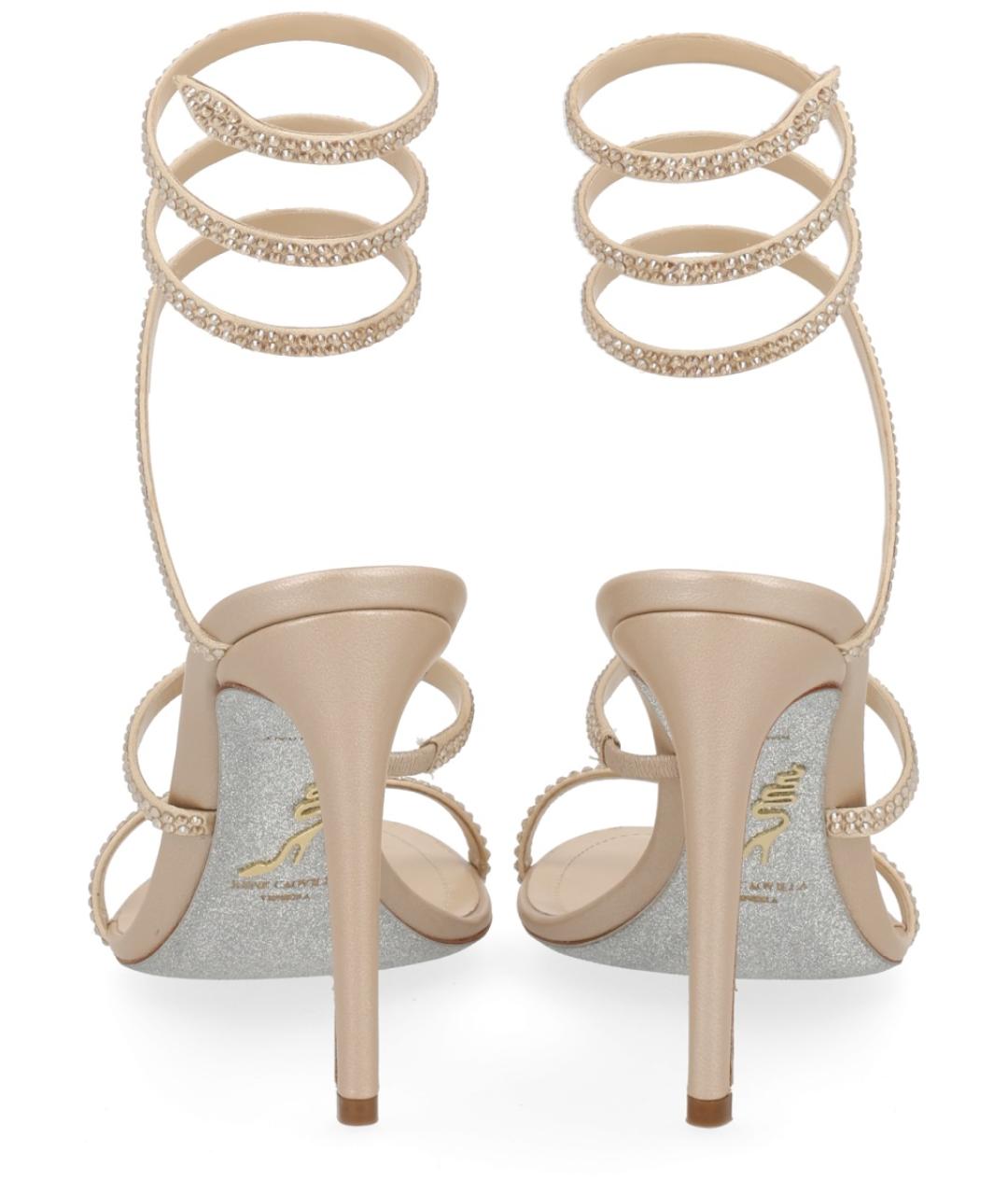 RENE CAOVILLA Бежевые босоножки, фото 4