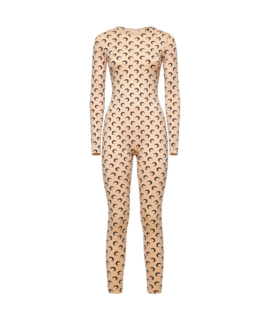 MARINE SERRE Бежевый полиамидовый комбинезон, фото 1