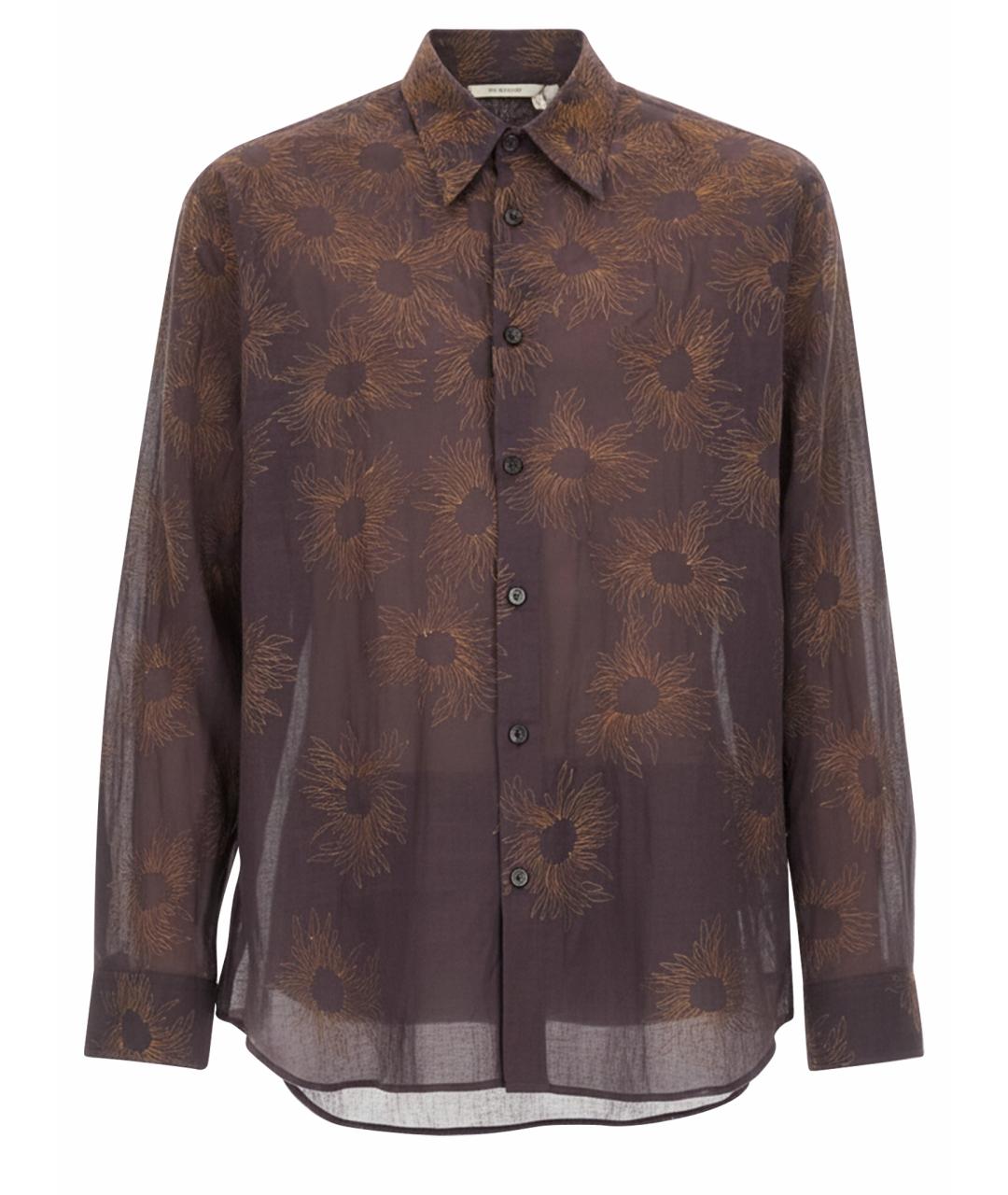 DRIES VAN NOTEN Бордовая хлопковая кэжуал рубашка, фото 1