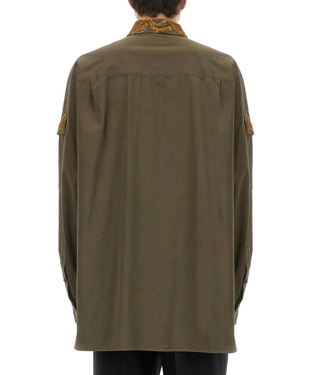DRIES VAN NOTEN Зеленая хлопковая кэжуал рубашка, фото 4