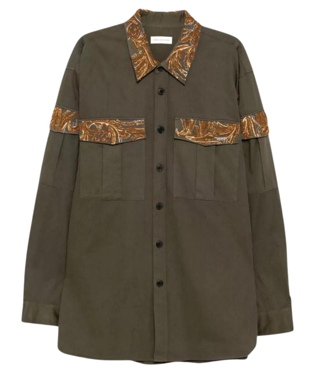 DRIES VAN NOTEN Зеленая хлопковая кэжуал рубашка, фото 1