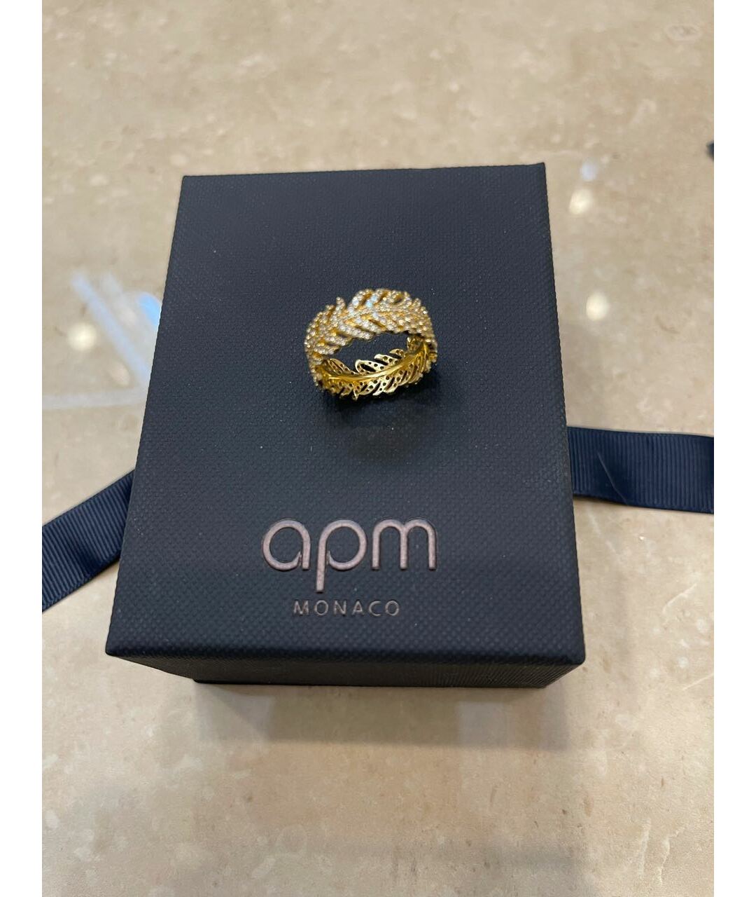 APM Monaco Золотое серебряное кольцо, фото 2