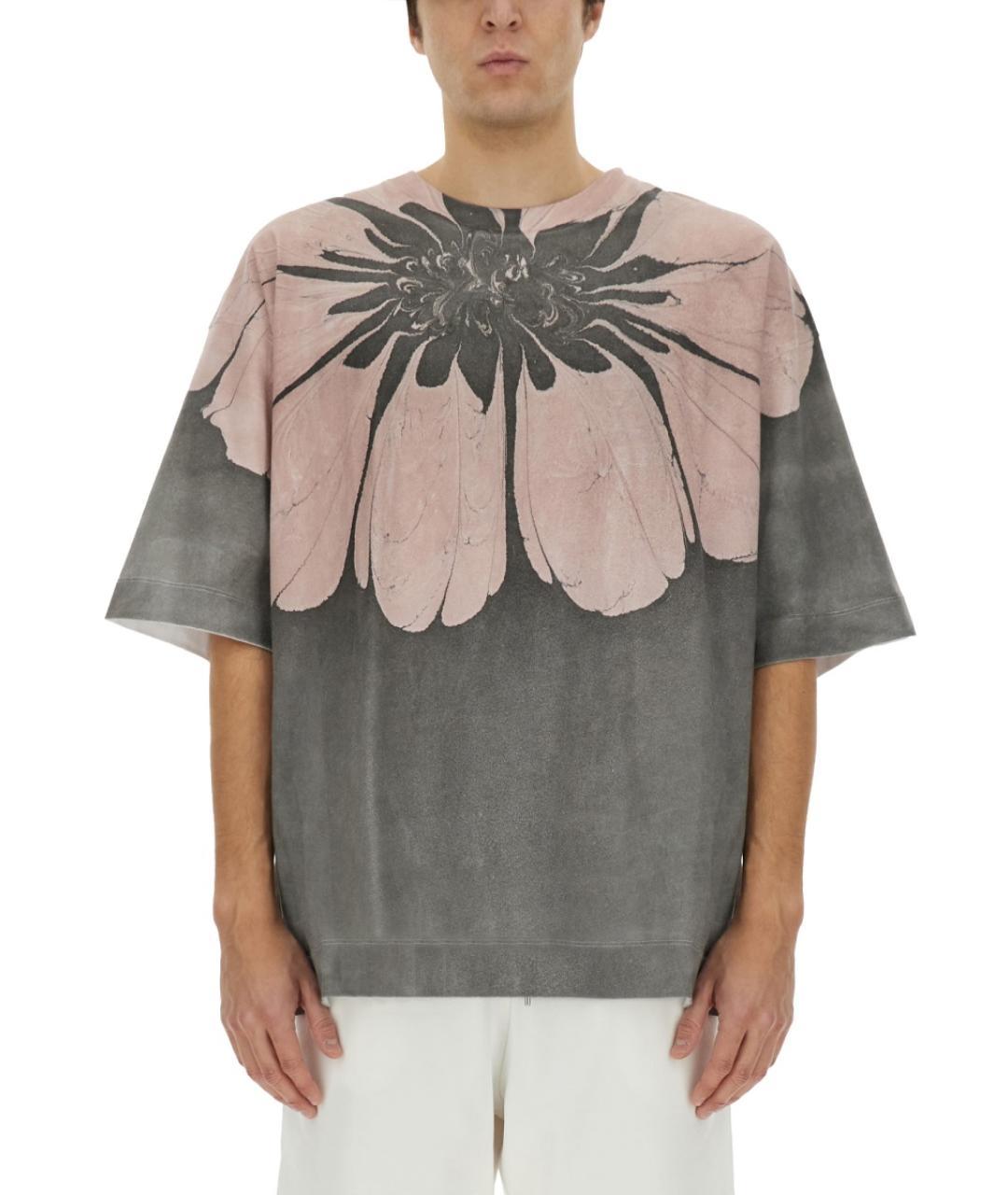 DRIES VAN NOTEN Мульти хлопковая футболка, фото 2